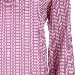 Tory Burch Stephanie Mandarin Collar Printed Tunic Top M