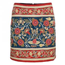Pre Owned Tory Burch Wade Multicolor Floral Print Skirt S