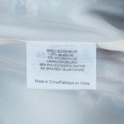 Pre Owned Tory Burch Blue Mosaic Printed Maxi Skirt M