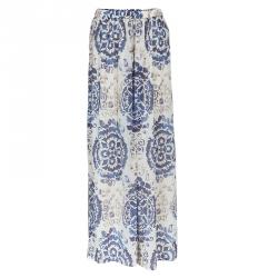 Tory Burch Soraya White Printed Maxi Skirt M