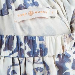 Tory Burch Soraya White Printed Maxi Skirt M