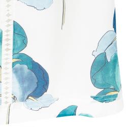 Pre Owned Tory Burch Kendra White Floral Printed Maxi Skirt M