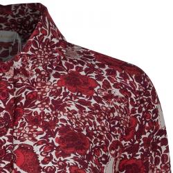 Pre Owned Tory Burch Cora Red Floral Print Shirt S