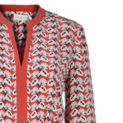 Tory Burch Red Abstract Print Dress M