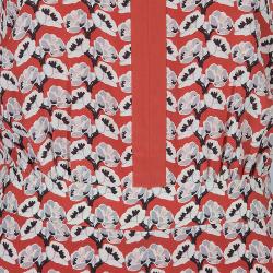 Tory Burch Red Abstract Print Dress M