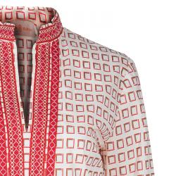 Pre Owned Tory Burch Red Print Tunic Dress M