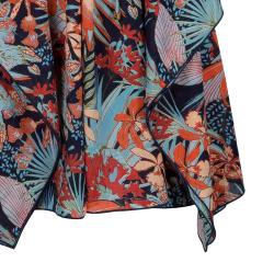 Tory Burch Calathea Multicolor Print Beach Dress Short Kaftan M/L