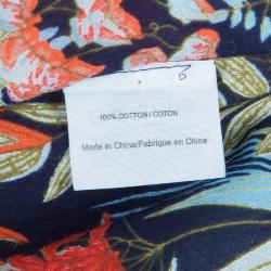 Tory Burch Calathea Multicolor Print Beach Dress Short Kaftan M/L