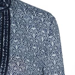 Pre Owned Tory Burch Blue Carinthia Tunic Top L