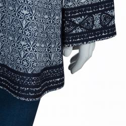 Pre Owned Tory Burch Blue Carinthia Tunic Top L