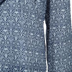 Pre Owned Tory Burch Blue Carinthia Tunic Top L