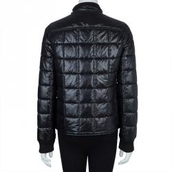 Pre Owned Tory Burch Black Colin Quilted Bomber Jacket M