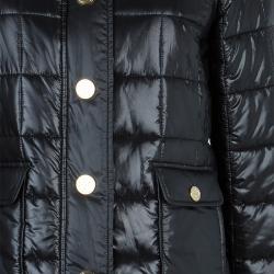 Pre Owned Tory Burch Black Colin Quilted Bomber Jacket M