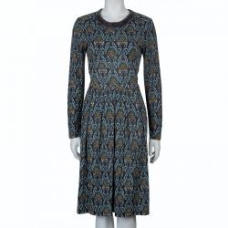 Pre Owned Tory Burch Brown Print Lulu Dress S