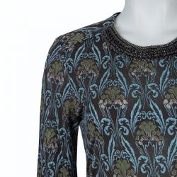 Pre Owned Tory Burch Brown Print Lulu Dress S