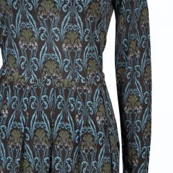 Pre Owned Tory Burch Brown Print Lulu Dress S