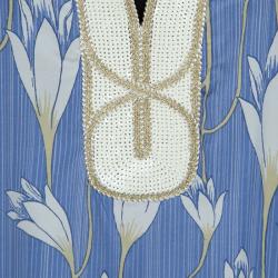 Pre Owned Tory Burch Blue Floral Print Sabrina Tunic L