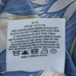 Pre Owned Tory Burch Blue Floral Print Sabrina Tunic L