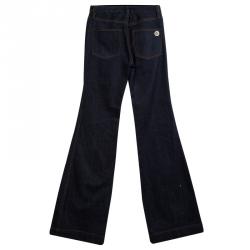 Tory Burch Indigo Dark Wash Denim High Waist Flared Jeans XS