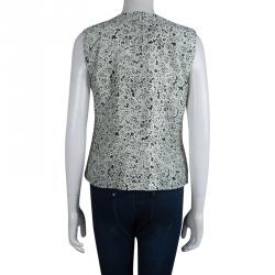 مملوكة مسبقًا توب توري برش حرير مورد مطبوع بلا أكمام M