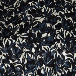 Pre Owned Tory Burch Floral Printed Silk Embellished Stephanie Gown S