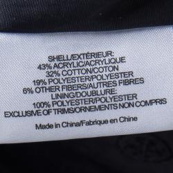 Pre Owned Tory Burch Multicolor Textured Tweed Cropped Jacket XS