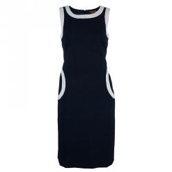 Pre Owned Tory Burch Navy White Shift Dress S