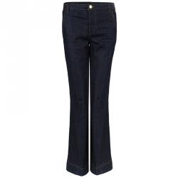 Pre Owned Tory Burch Blue Denim High Waist Flare Jeans S