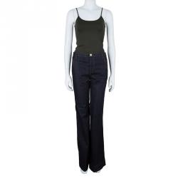 Pre Owned Tory Burch Blue Denim High Waist Flare Jeans S