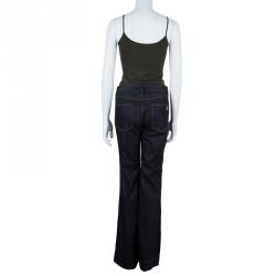 Pre Owned Tory Burch Blue Denim High Waist Flare Jeans S
