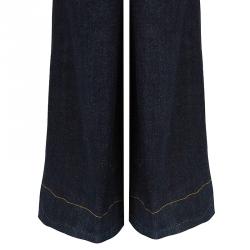 Pre Owned Tory Burch Blue Denim High Waist Flare Jeans S