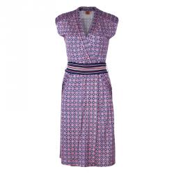 Tory Burch Tile Print Wrap Style Dress XS