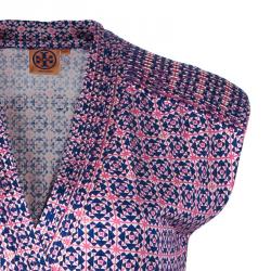 Tory Burch Tile Print Wrap Style Dress XS