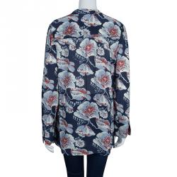 Pre Owned Tory Burch Floral Print Top L