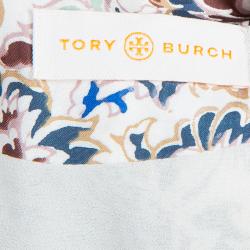 Tory Burch Floral Print Embellished Sleeveless Top M
