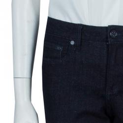Pre Owned Tory Burch  Blue Dark Wash Denim Slim Fit Cropped Jeans M
