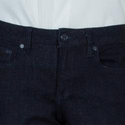 Pre Owned Tory Burch  Blue Dark Wash Denim Slim Fit Cropped Jeans M