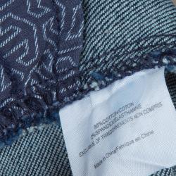Pre Owned Tory Burch  Blue Dark Wash Denim Slim Fit Cropped Jeans M