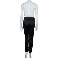 Tory Burch Black Satin Trousers L