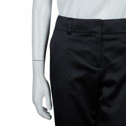 Tory Burch Black Satin Trousers L