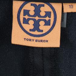 Tory Burch Black Satin Trousers L