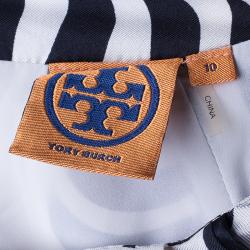 Tory Burch Shirley Crescent-Print Dress L
