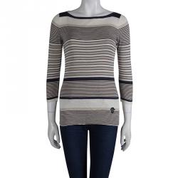 Pre Owned Tory Burch Multicolor Striped Sweater S