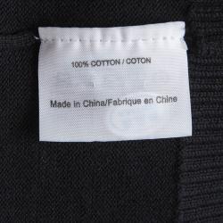 Pre Owned Tory Burch Black Logo Button Detail Cardigan XS