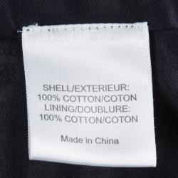 Pre Owned Tory Burch Navy Blue And White Striped Knit Blazer XL