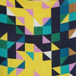 Pre Owned Tory Burch Multicolor Geometric Printed Silk Embellished Sleeveless Top XL