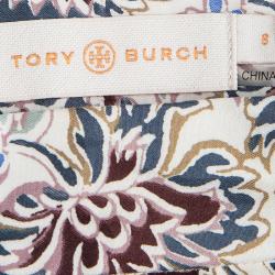 Pre Owned Tory Burch Multicolor Floral Print Wrap Skirt M