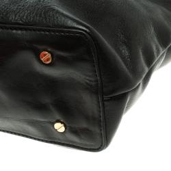 مملوكة مسبقًا Tory Burch Black Leather Bombe Tote