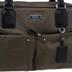 Pre Owned Tumi Fatigue Green Nylon Voyageur Geneva Carry All Bag