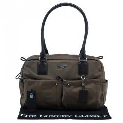 Pre Owned Tumi Fatigue Green Nylon Voyageur Geneva Carry All Bag